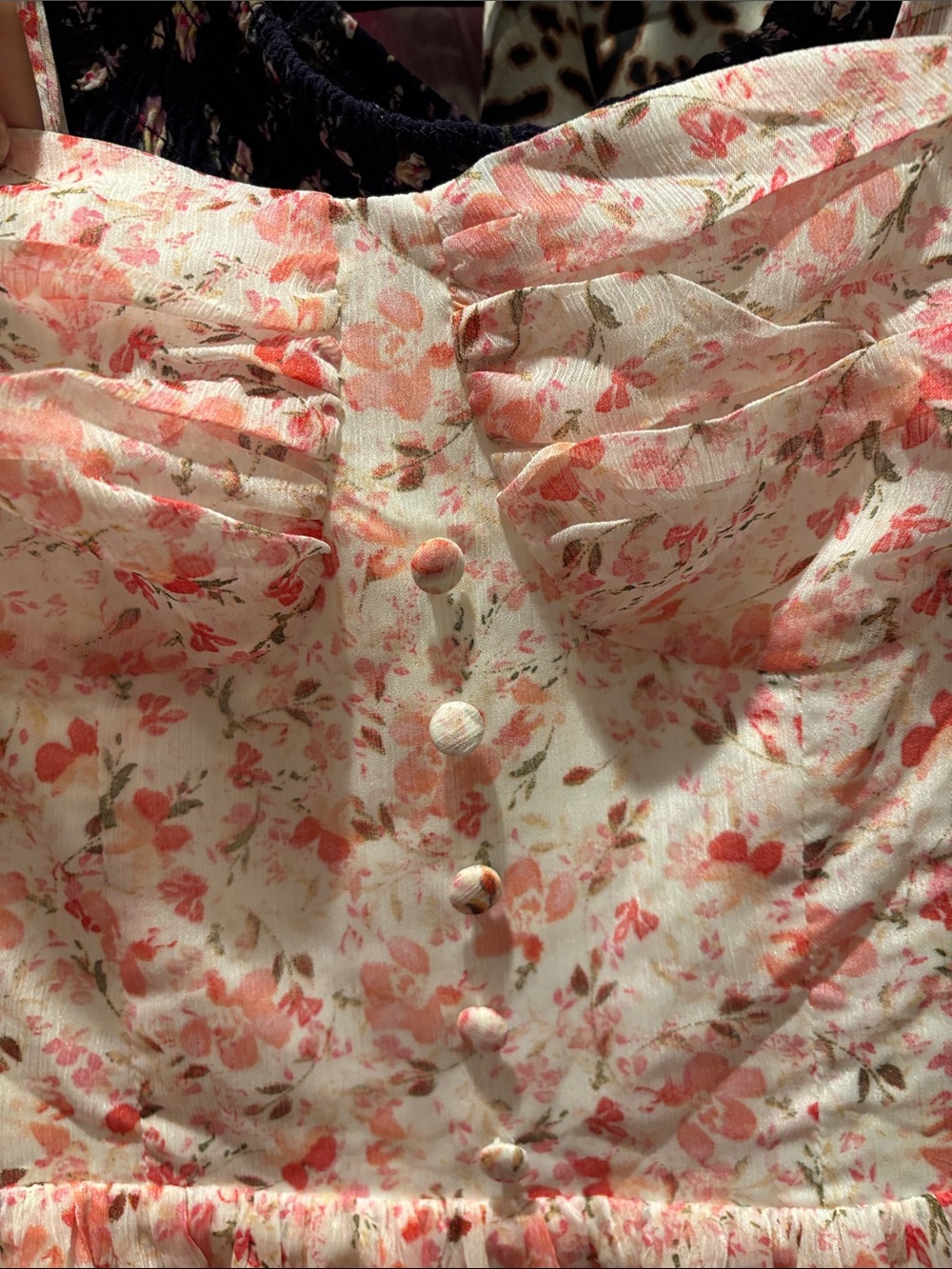 Floral Pink Ruffle Sundress - Picture 2 of 2